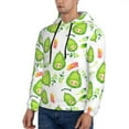 thumbnail image 3 of Wukai Kawaii Avocado Print Men Hoodies Fleece Sweatshirts Long Sleeve Sweaters Pullover Fall Outfits Winter Clothes-Large, 3 of 7