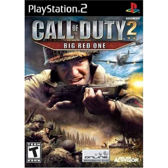 Restored Call of Duty 2: Big Red One Shooter Physical Video Game for PlayStation 2, Count 1