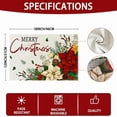 thumbnail image 2 of 4PCS Merry Christmas Placemats 12x18 inch Red Floral Holly Seasonal Winter Place Mats Rustic Plastic Christmas Table Mats for Kitchen Dining Indoor Home Party Decoration, 2 of 7