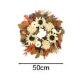 thumbnail image 4 of Couronne de Citrouille d'Automne Porte d'Entrée Couronne Cheminée Couronnes Artificielles Maison Intérieure 50cm, 4 of 9