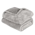 thumbnail image 7 of BNM Fleece Diamond Fluffy Blanket, Throw XL, Platinum, 7 of 7