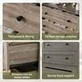 thumbnail image 6 of 4 Drawer Wooden Dressers for Bedroom with LED Lights and Charging Station, Modern Nightstand for Bedside, Wood Chest of Drawers, Wood Storage Organizer for Living Room, Nursery, Closet, Hallway, 6 of 10