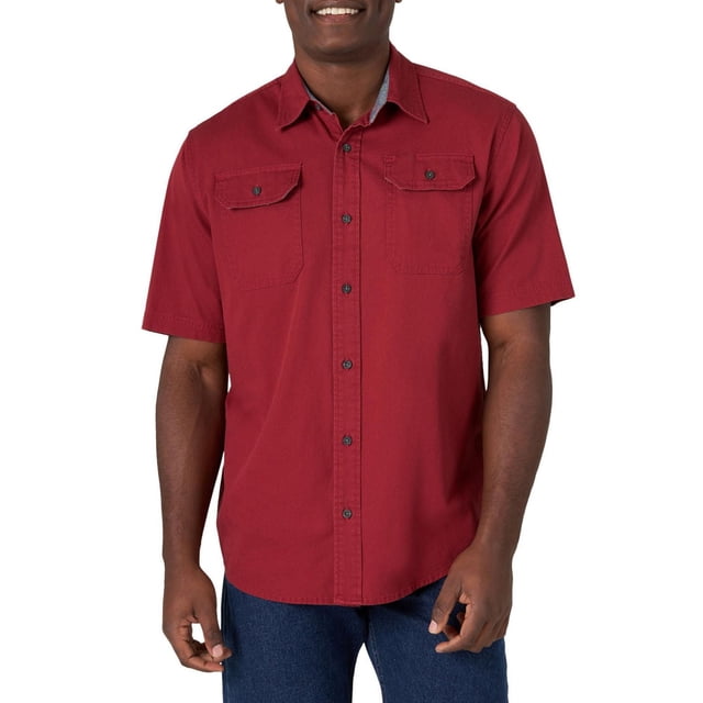 Wrangler Men's Manches Courtes Sergé