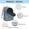 thumbnail image 4 of Floral Mandala Boho Print Backpack for Women & Men, Large Laptop Bookbag for School College, Lightweight Durable for Work Travel Daypack Gift, 4 of 5