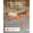 thumbnail image 3 of VEVOR Saw Horses 2 Pack Work Bench Heavy Duty 660 lbs Capacity for Woodworking, 3 of 9