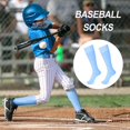 thumbnail image 3 of 1Pairs Baseball Soccer Softball Socks for Youth Adult Solid Colors Socks for Boy Girl, 3 of 6