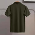 thumbnail image 6 of Timoontee Men's Short Sleeve Basic T Shirt Breathable Fabric Moisture Wicking Lapel Collar Crew Neck High Quality Quick Dry Green L, 6 of 8