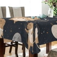 thumbnail image 3 of 60x120 Inch Tablecloth Polyester Square Tablecloth for Home Kitchen Dinner Decor Capybara Astronauts, 3 of 9