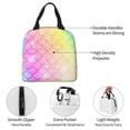 thumbnail image 3 of Yiaed Fish Scale Print Insulated Lunch Bag Reusable Cute Tote Lunch Box, Leakproof Cooler Lunch Bags for Work Office Travel School Picnic, 3 of 5
