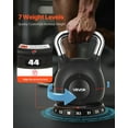 thumbnail image 4 of 7-Level Adjustable Kettlebell (5-44 lbs) - Die-Cast Aluminum & ABS Material, Designed for Grip Strength, Full-Body Workout & Cross-Training, 4 of 7