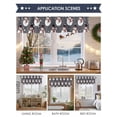 thumbnail image 6 of Valances for Windows Grey Christmas Snowman Rod Pocket Cafe Window Treatments Valance Curtains for Kitchen Bathroom Laundry Basement Windows 42"x18", 6 of 7