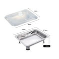 thumbnail image 2 of 1 Ensemble de Réchaud de Buffet Carré en Acier Inoxydable Contenant Alimentaire Plateau de Buffet Polyvalent, 2 of 6