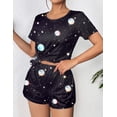 thumbnail image 4 of Avidlove Women's Pajamas Set Short Sleeve Print Pjs Top and Shorts Sleepwear Comfy Loungwear with Pockets, 4 of 6