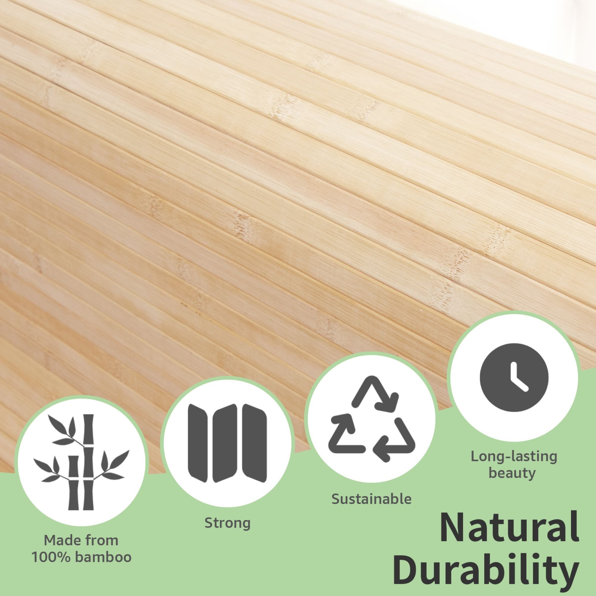 Art3dwallpanel 48'' x 96'' Natural Bamboo Wall Panel for Interior Wall Décor for Living Room, Bedroom,Carbonized
