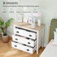 thumbnail image 4 of HOMCOM Commode Moderne pour Chambre avec 3 Tiroirs Coulisses Silencieuses Blanc, 4 of 10