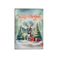 thumbnail image 2 of Merry Christmas Santa Reindeer Antlers Great Dane Sleigh Xmas Winter Holiday Travel Passport Wallet Danes Dog Lover Gifts PU Leather Passport Holder Cover - 00023, 2 of 5