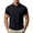 #0372-Black, variant on Men Short Sleeve Polo Shirt Slim Fit Turn Down Collar with Chest Embroidery Logo Solid Color Business Casual Top for Middle Aged Men