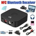 HMPEAIIY Input Adapter 5.0 Receiver Wireless 3.5mm Jack AUX NFC to 2
