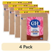 (4 pack) C&H Premium Pure Cane Dark Brown Sugar 2lb. Zipper-Pak