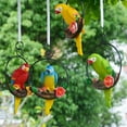 thumbnail image 2 of EIMELI 1Pcs Parrot Ornament with Ring Exquisite Colorfast Hanging Summer Parrot Bird Pendant Garden Decoration, 2 of 10