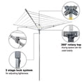 thumbnail image 5 of Drynatural Collapsible 4-arm Rotary Outdoor Umbrella Drying Rack Clothes Dryer Clothesline with 131ft Drying Space, 5 of 5