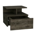 thumbnail image 4 of Dark Walnut Floating Nightstand , Functional Shelf, Bathroom Walnut, One Drawer, 4 of 5