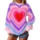 thumbnail image 2 of Uootdi Valentine's Day Sweatshirt for Women Crew Neck Love Heart Printed Graphic Sweatshirts Casual Holiday Long Sleeve Graphic Tee Tops Gift, 2 of 9