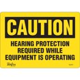 thumbnail image 1 of Hearing Protection Required Noise Hazard Sign, 7" x 10", Vinyl, English, 1 of 1