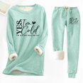 thumbnail image 4 of Ladies' Autumn And Winter Comfortable Printed And Thick Slim Fit Bottom Shirt Warm Set Front Piece Women Suites for Work Pant Suits for Women for Work Dress Pant Suits for Women for Work And Suit for, 4 of 4