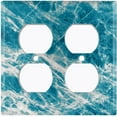 thumbnail image 5 of Metal Light Switch Plate Outlet Cover (Image of Marble Blue MAR015), 5 of 24