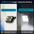 thumbnail image 4 of HAARAY Light Sensor Auto Flip Solar Motion Sensor Lights Outdoor 2200mAh, 1500LM LED Solar Security Flood Lights Outdoor Waterproof IP65 No Flicker for Outside Yard Patio Porch Fence, 1 Pack, 4 of 10