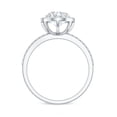 thumbnail image 2 of Rosec Jewels Oval Moissanite Engagement Ring with Halo - D-VS1 Quality Authentically Certified Classic Ring for Women, 925 Sterling Silver, US 4.00, 2 of 8