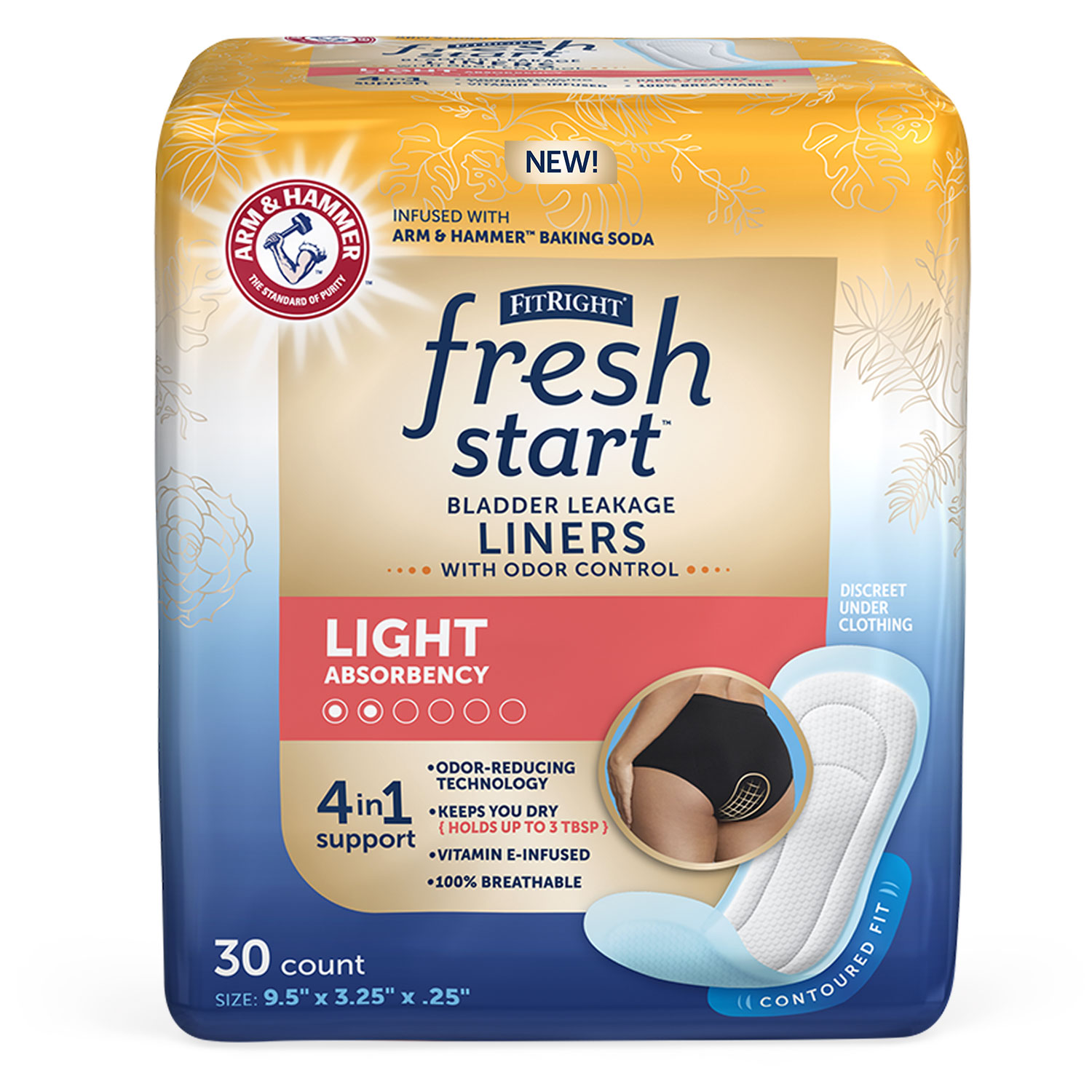 FitRight Fresh Start Urinary And Postpartum Incontinence Liners For FitRight Fresh Start Urinary And Postpartum Incontinence Liners For