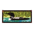 thumbnail image 1 of 40"W X 17"H Loon Stained Glass Window, 1 of 1