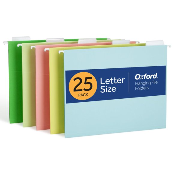 Carpeta Oxford de 25 unidades, tamaño carta, 5 colores