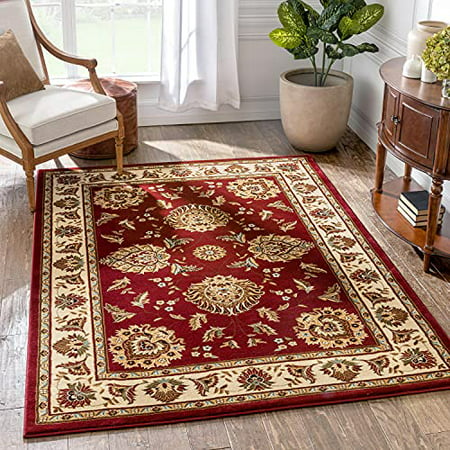 Sultan Sarouk Red Persian Fl, How Thick Should Dining Room Rug Be