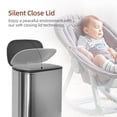 thumbnail image 2 of BinMax 1.3 Gallon Garbage Bin Silent Close Fingerprint-Resistant Stainless Steel Trash Can for Bathroom, 2 of 9