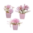 thumbnail image 3 of 3 piezas de flores falsas en macetas para decoración de mesa, adornos de plantas en macetas rosas falsas Estilo C, 3 of 9