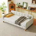 thumbnail image 3 of Harper & Bright Designs Modern Velvet Upholstered Tufted Twin Size Daybed with Button Tufted White, 3 of 10
