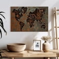 thumbnail image 3 of Elephant Stock Steampunk World Map Wall Art - Horizontal Canvas Wall Art - Living Room Wall Decor - Map Canvas - Brown And Blue Decor - 24" x 16", 3 of 8