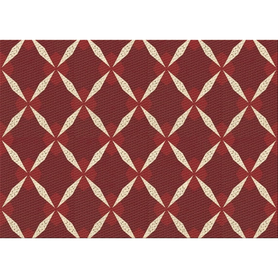 Ahgly Company Indoor Rectangle Patterned Valentine Red Area Rugs, 2' x 4'