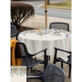 thumbnail image 5 of Outdoor Tablecloth with Umbrella Hole for Patio/Picnic/Party/Camping, Floral Eucalyptus Leaves Waterproof Table Cloth Square Cover Washable, Daisy Summer Botanical Rustic (54"x 54"), 5 of 8