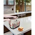 thumbnail image 4 of Fsddascl Christmas Tree Small Toaster Cover 2 Slice, Kitchen Appliance Covers, Pink Green Black Red Xmas Tree Snowflake Rustic Toaster Oven Cover with Loop, Bread Machine Cover Polyester Dust Cover, 4 of 5