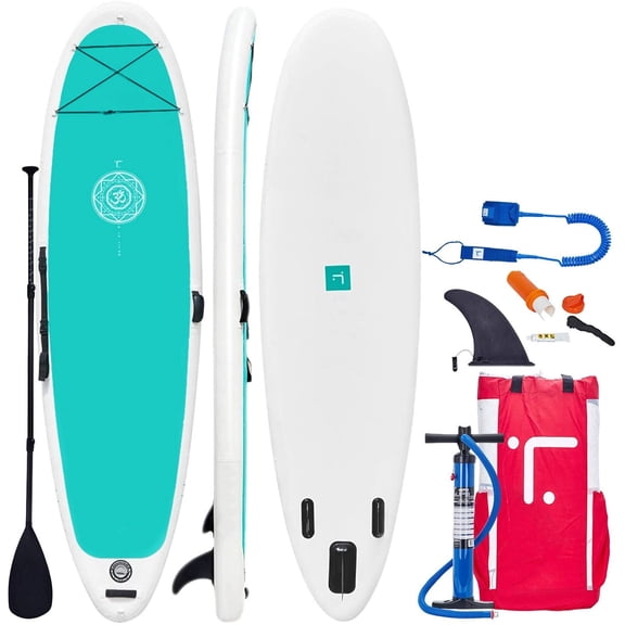 10.8' Inflatable Stand Up Paddle Boards with Premium SUP Paddle Board Accessories, Wide Stable Design, Non-Slip Comfort Deck