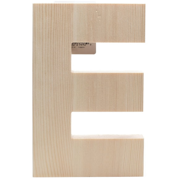 Hampton Art Chunky Wood Letter 8"-E