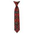 thumbnail image 4 of Jacob Alexander Young Boys' Royal Tartans Plaid Wallace 11 inch Pre-Tied Clip-On Neck Tie - Red, 4 of 7