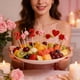 thumbnail image 4 of Decoraciones Del Día de San Valentín en Interiores, 100 Piezas 4.72 Pulgadas en Forma de Corazón Picks de Fruta, Palos de Bambú Desechables para Fiesta, Comida Y Platos de Fruta, 4 of 6