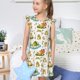 thumbnail image 4 of Fotbe Cute Frog Vestido de Dormir para Niñas de 3 a 10 Años, Mangas Cortas, Estilo Princesa, Pijama Camisón con Mangas Voladas-Large, 4 of 6