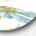 thumbnail image 2 of Designart 'Blue Cottage Flowers Drawing I' Farmhouse Metal Circle Wall Art, 2 of 3