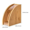 thumbnail image 2 of Tineasur Coffee Filter Storage Rack, Light Brown Wood, Large Capacity for Kitchen, 2 of 8